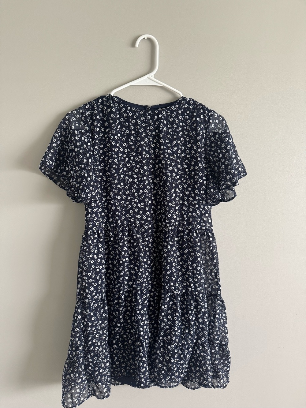 Altr’d State Navy Floral Tiered Dress